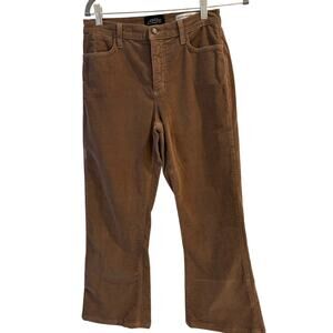 NYDJ Size 6 Petite Camel Brown Corduroy Bootleg Pants